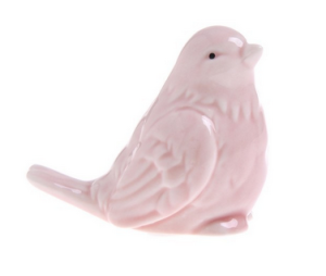 Ptaszek ceramiczny 6,5cm różowy