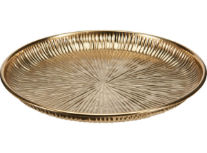 Talerz 30cm metal złoty