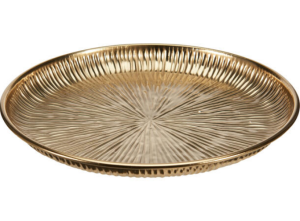 Talerz 39cm metal złoty