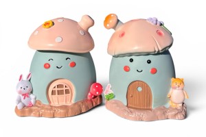 Skarbonka domek grzybek 21cm