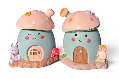Skarbonka domek grzybek 21cm