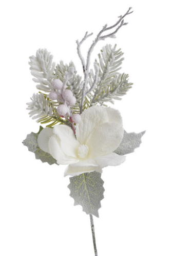 Ośnieżona gałązka z magnolią 46cm