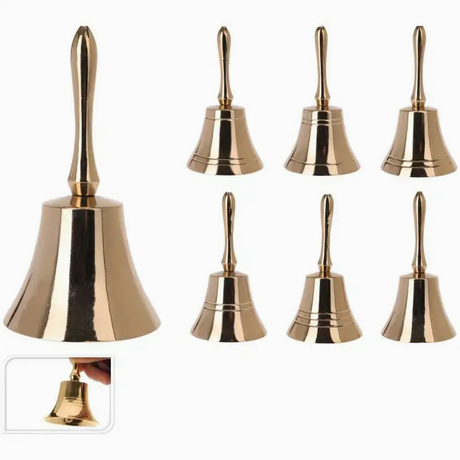Dzwoneczek metalowy złoty 11cm