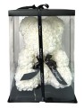 MIŚ Z RÓŻYCZEK 40CM BIAŁY FB001800_40_W.1