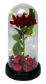 KOPUŁKA SZKLANA Z RÓŻą LED 9X20CM FB001892.1 — kopia