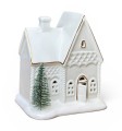 DOMEK CERAMICZNY BIAŁY Z CHOINKą 12CM FB002122