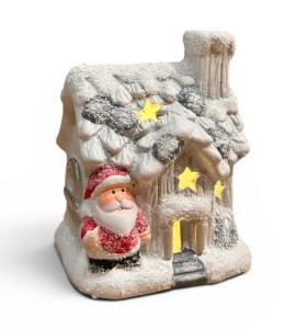 Domek ceramiczny zdobiony 12cm