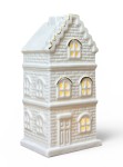 Domek ceramiczny biały 15cm podświetlany