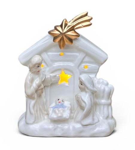 Szopka ceramiczna biała 12cm