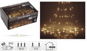 Lampki drucik 300LED ciepły biały