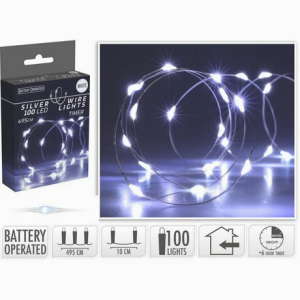 Lampki drucik 100LED zimny biały