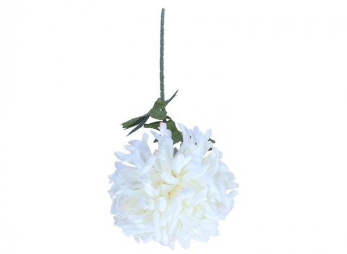 Chryzantema biała na łodydze 78cm
