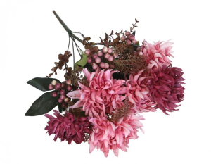 Bukiet z bordowych chryzantem 49cm