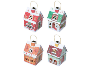 Domek świąteczny 14x10x10cm - dekoracja bożonarodzeniowa