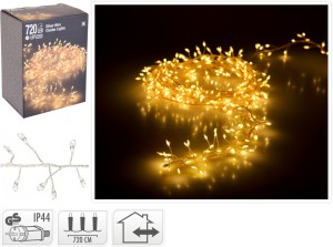 Lampki choinkowe 720 LED ciepły biały