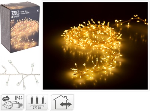 Lampki choinkowe 720 LED ciepły biały