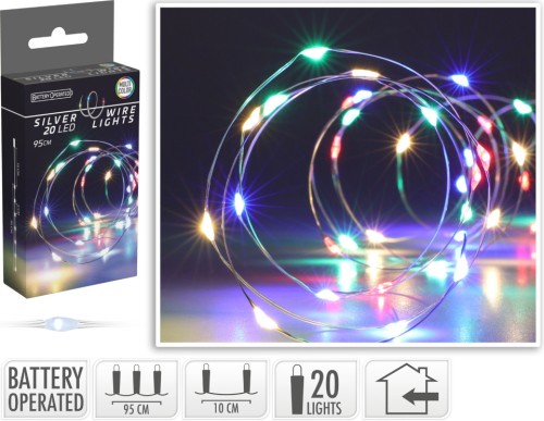 Lampki drucik 20LED kolorowy