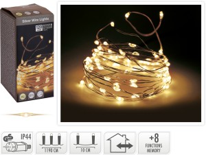 Lampki drucik 120LED ciepły biały