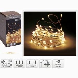 Lampki drucik 240 LED ciepły biały