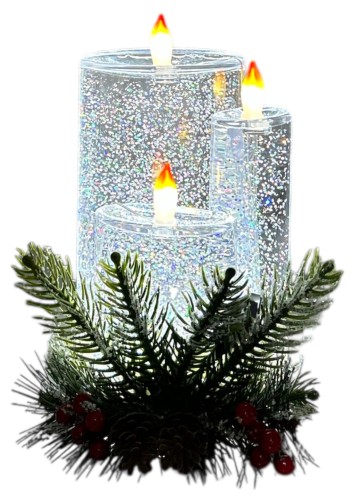 Świeca z wodą LED 18x15x20cm