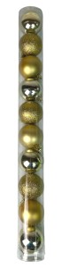 Bombka combi 6cm złota 10szt/opak