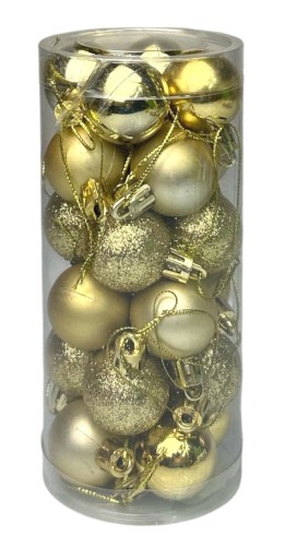 Bombka combi 3cm złoty 24szt/opak