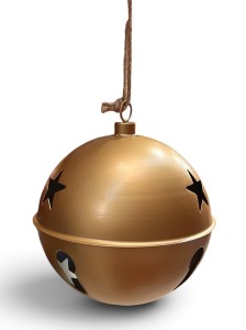 Dzwonek metal 40cm złoty 