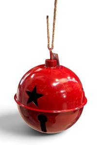 Dzwonek metal 30cm czerwony 