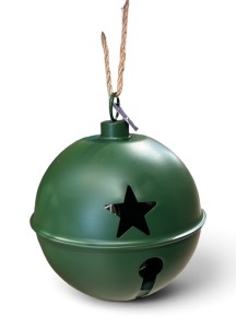 Dzwonek metal 20cm zielony