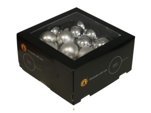 Bombki szklane drucik 4cm 36szt srebrny/perłowy
