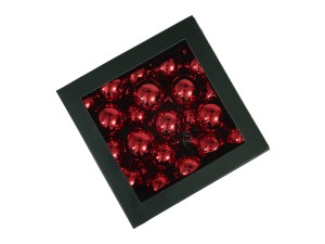 Bombki szklane drucik 36szt 4cm czerwone