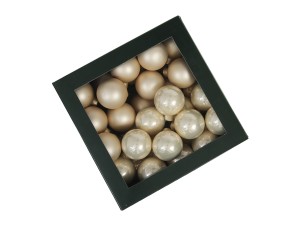 Bombki szklane 36st 4cm krem
