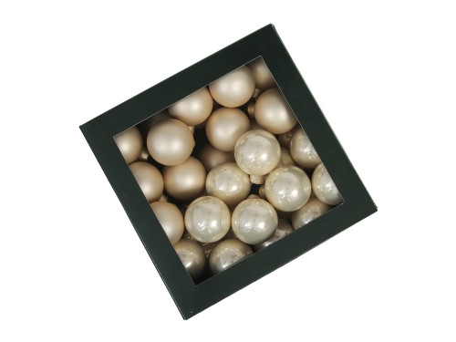 Bombki szklane 36st 4cm krem