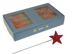 Gwiazda na piku 5,5cm 60szt czerwony