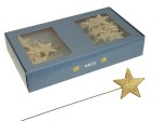 Gwiazda na piku 5,5cm 60szt/opak złoty