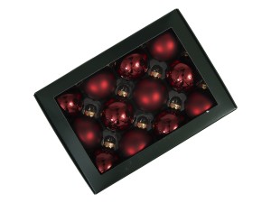 Bombki szklane 5,7cm 12szt czerwony mix
