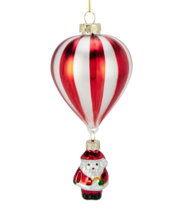 Bombka szklana balon 16cm 3 wzory