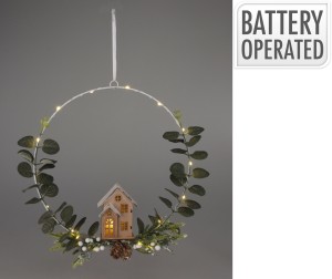 Pierścień 30cm z domkiem LED