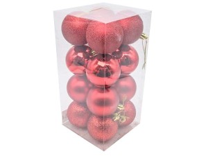 Bombki plastik 16szt/kpl