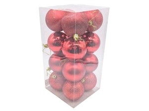 Bombki plastik 16szt/kpl