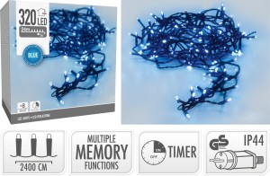 Lampki 320LED niebieskie