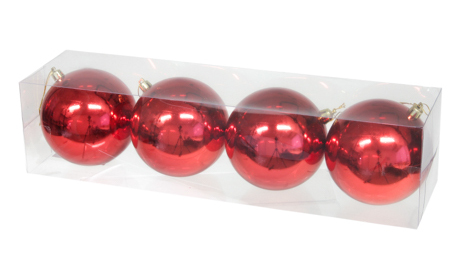 Bombki plastik 4szt/opak 9,5cm
