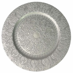 Podtalerz dekoracyjny srebrny 33 cm Oris