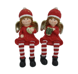 Figurka ceramiczna Oris 7,5x6,5x11 cm - dekoracja bożonarodzeniowa