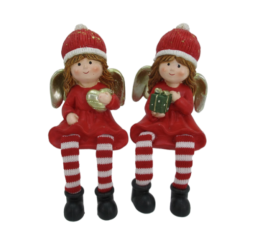 Figurka ceramiczna Oris 7,5x6,5x11 cm - dekoracja bożonarodzeniowa