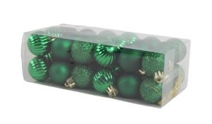 Bombki plastikowe 36 sztuk 3 cm Oris