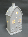 Domek ceramiczny biały 8,8x7,5x17cm