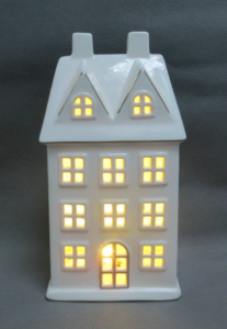 Domek ceramiczny LED 12x9x23cm