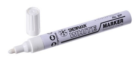Permanentny marker Snowman 14cmL z okrągłą końcówką