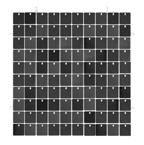 Panel cekinowy kwadraty czarny 30x30cm